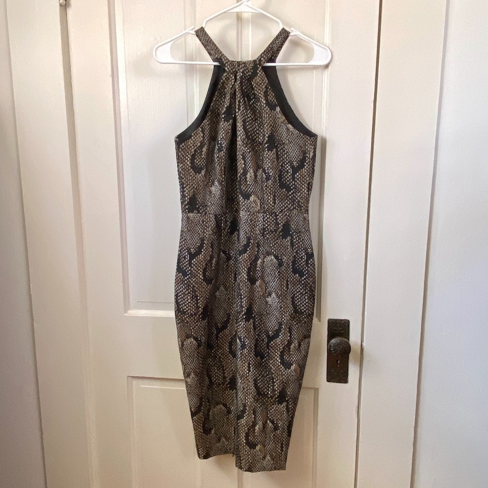 H&M Snake Print Fitted Dress